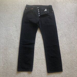 Levi's 501 Jeans Black Button Fly Men's W34 L32 Pants